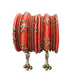 Sejal Peach Thread Austrian Stone Bangle Set