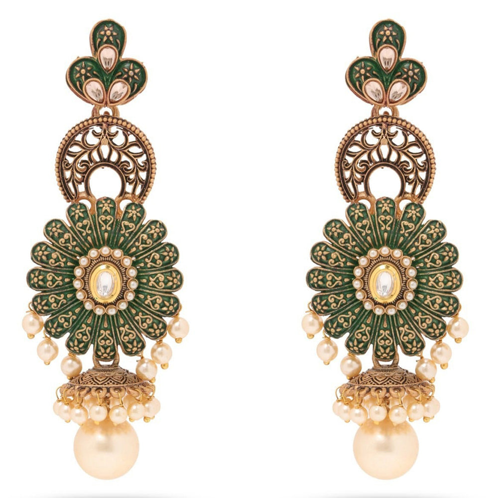Wearhouse Fashion Gold Plated Jhumki Earrings
