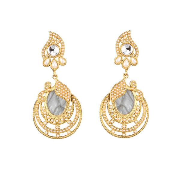 Kriaa Kundan Resin Gold Plated Dangler Earring