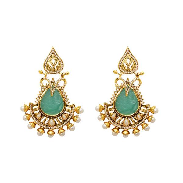 Kriaa Resin Kundan Gold Plated Dangler Earring
