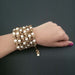 Kriaa Gold Plated Austrian Stone Pearl Bracelet
