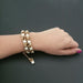 Kriaa Austrian Stone Pearl Gold Plated Bracelet