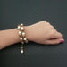 Kriaa Gold Plated Austrian Stone Pearl Bracelet