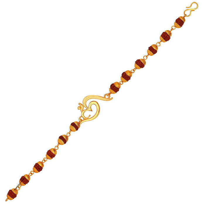 Buy Ethnic Rudraksha Gold Plated Mens Bracelet Online  Tistabene   Jewellery Dekho