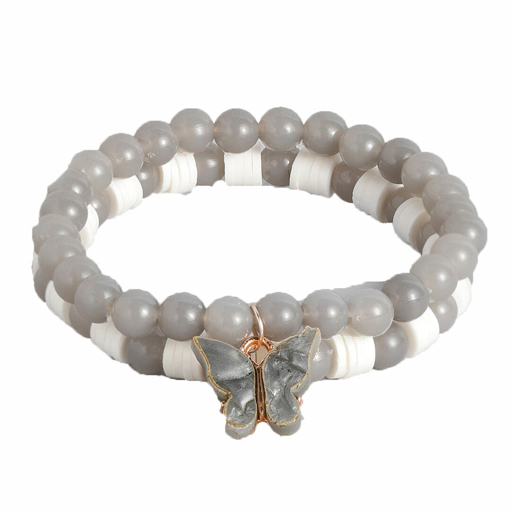 Kord Store Valentine Gift Colorful Beads Charm Stretchable Bracelet combo For Men/Women/Boys/Girls