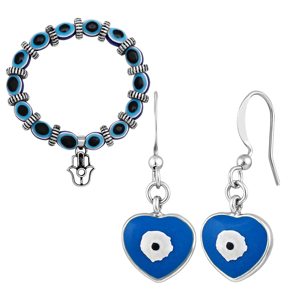 Mahi Combo of Evil Eye Bracelet & Earring