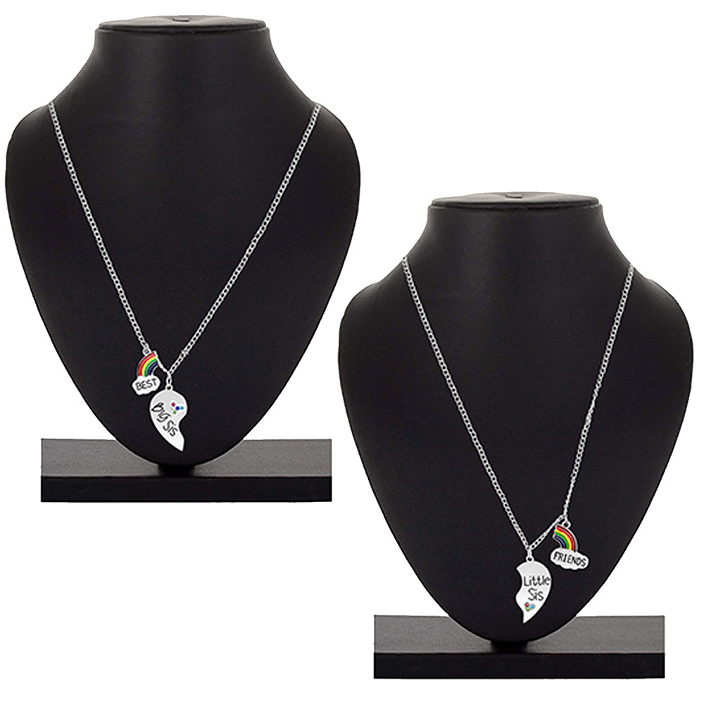 Mahi Combo of Best Friends Bracelet, Big Sis and Small Sis Best Friends Pendants