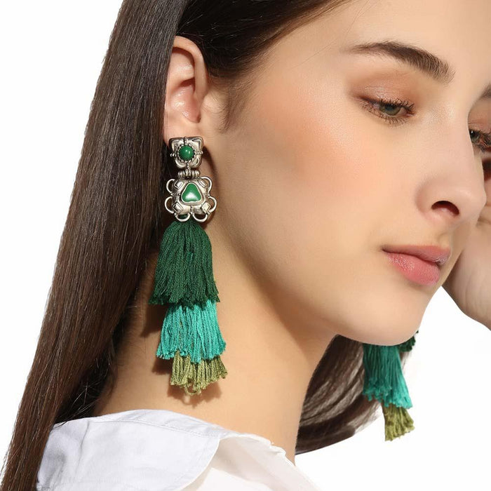 Pink & Green Colour Drops Earrings | Magpie Rose | Wolf & Badger