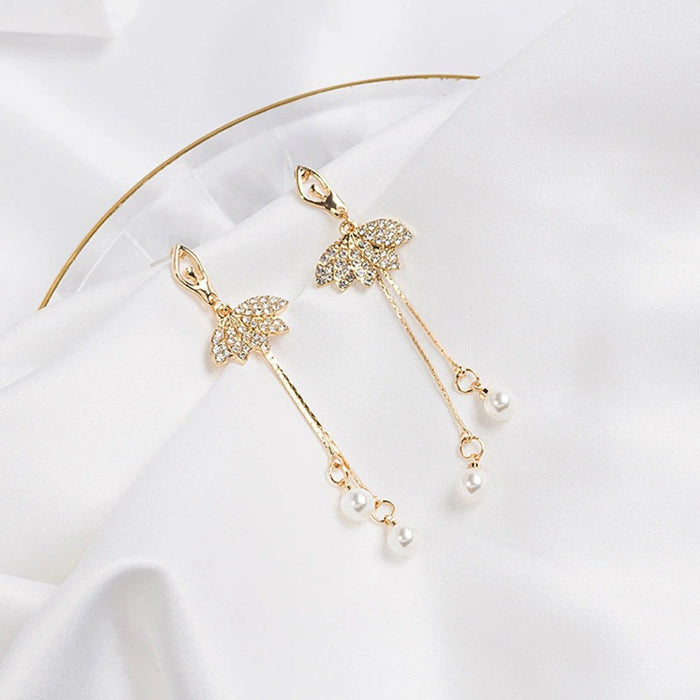 JewelMaze Prima Ballerina Earrings - Tassel Earring