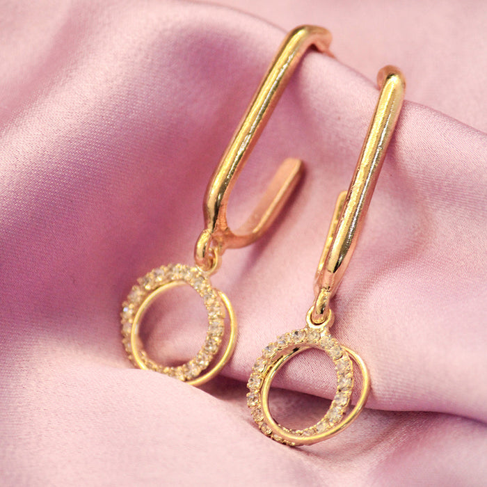 JewelMaze Casual Trend Gold Earrings - Drop Earrings