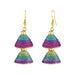 Jeweljunk Multicolor Thread Gold Plated Earrings