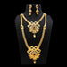 Sai Raj Gold Plated Pota Stone Double Necklace Set