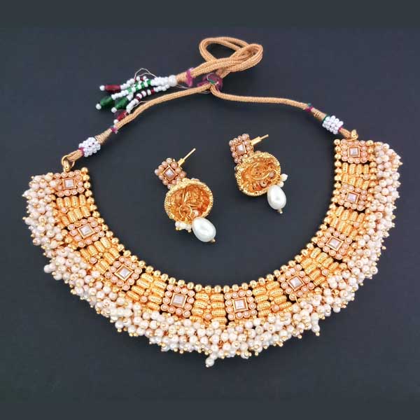 Sai Raj Pota Stone Copper Necklace Set