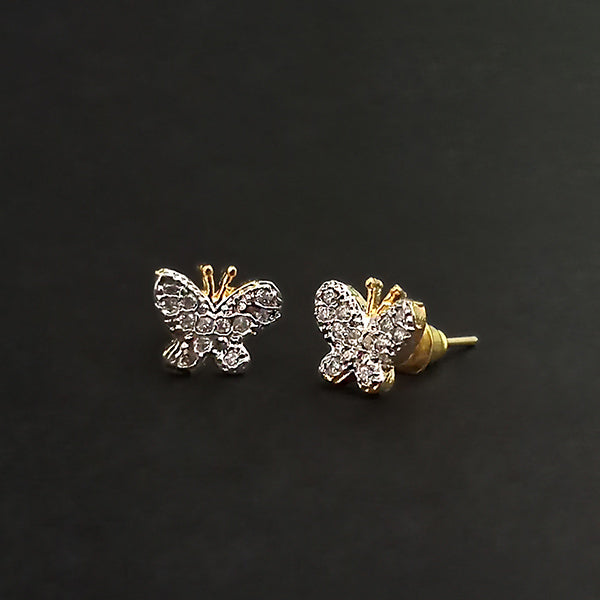 Vembley Lavish Gold Plated Pearl 17 Pair Pearl Hoop and Butterfly Stud  Earrings For Women and Girls
