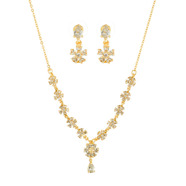 Suhagan Gold Plated AD Stone Necklace Set