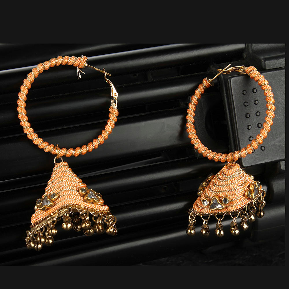 Kord Store Pretty Designer Gold Plated Dangle Earring For Women  - KSEAR70084