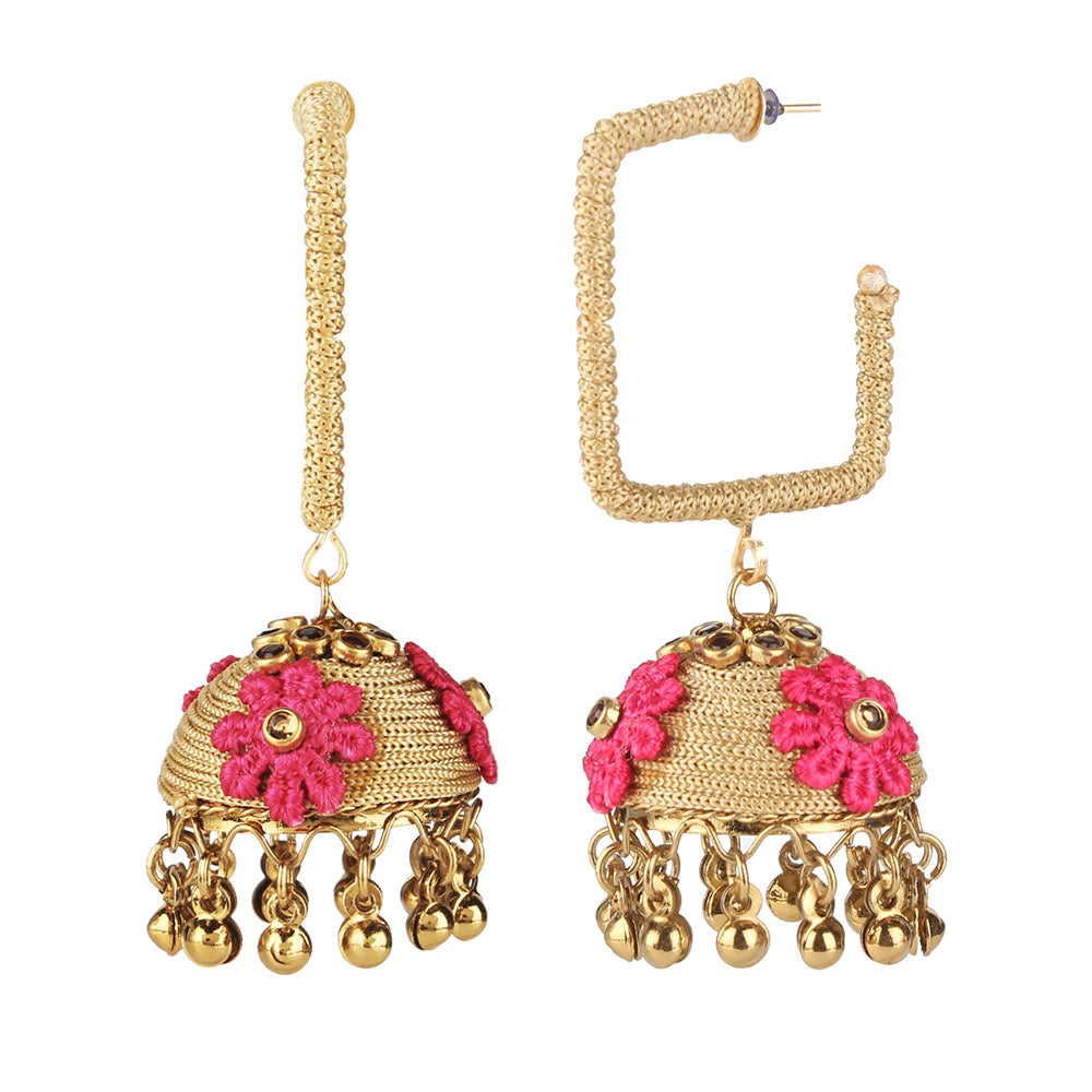 Kord Store Splendid Flower Design Gold Plated Jhumki Earring For Women  - KSEAR70087