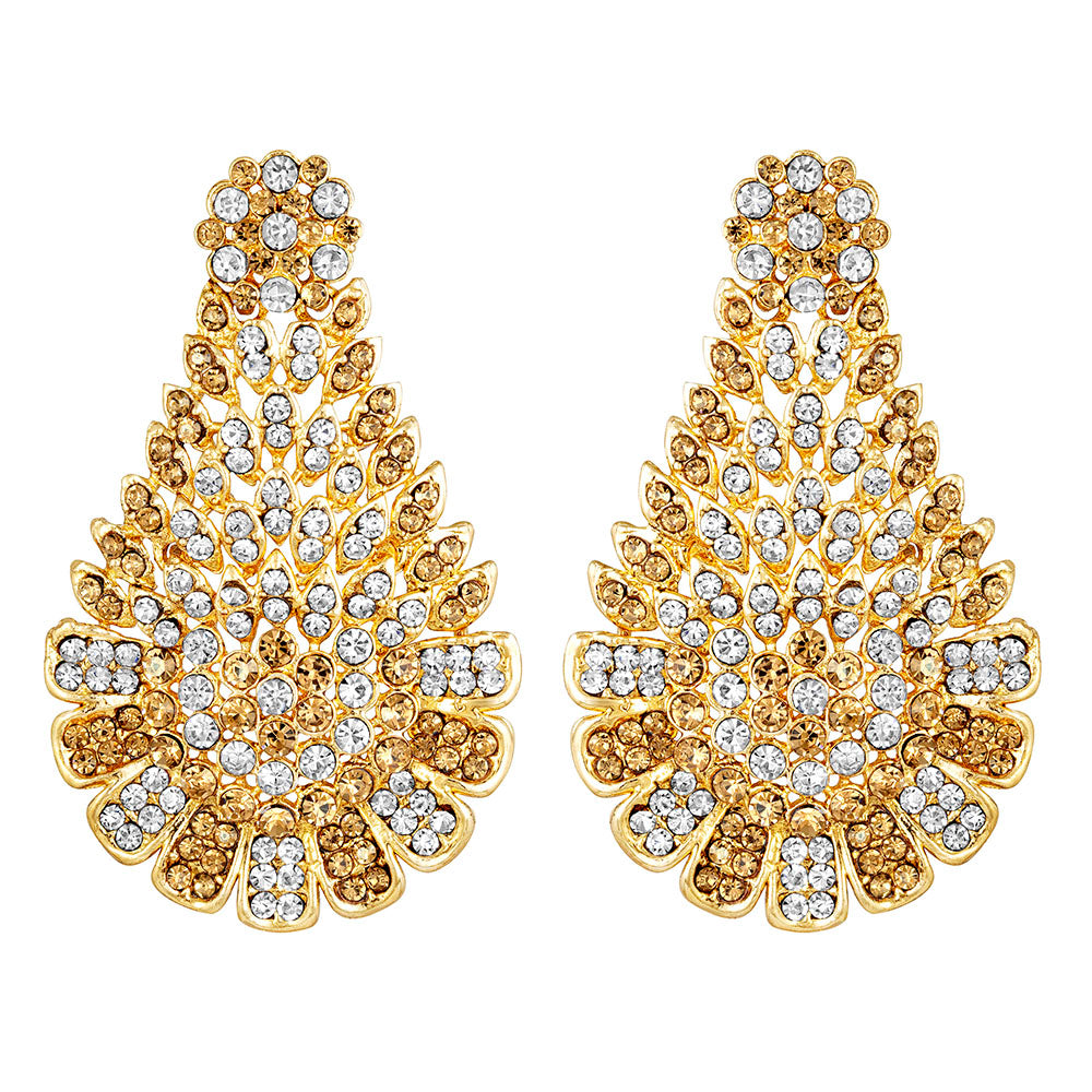 Kord Store Inspired Designer Lct Stone Gold Plated Drop Earring For Women - KSEAR70220