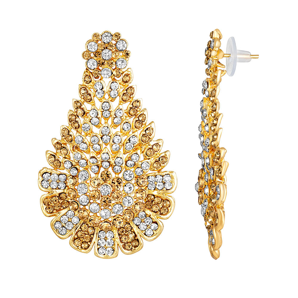 Kord Store Inspired Designer Lct Stone Gold Plated Drop Earring For Women - KSEAR70220