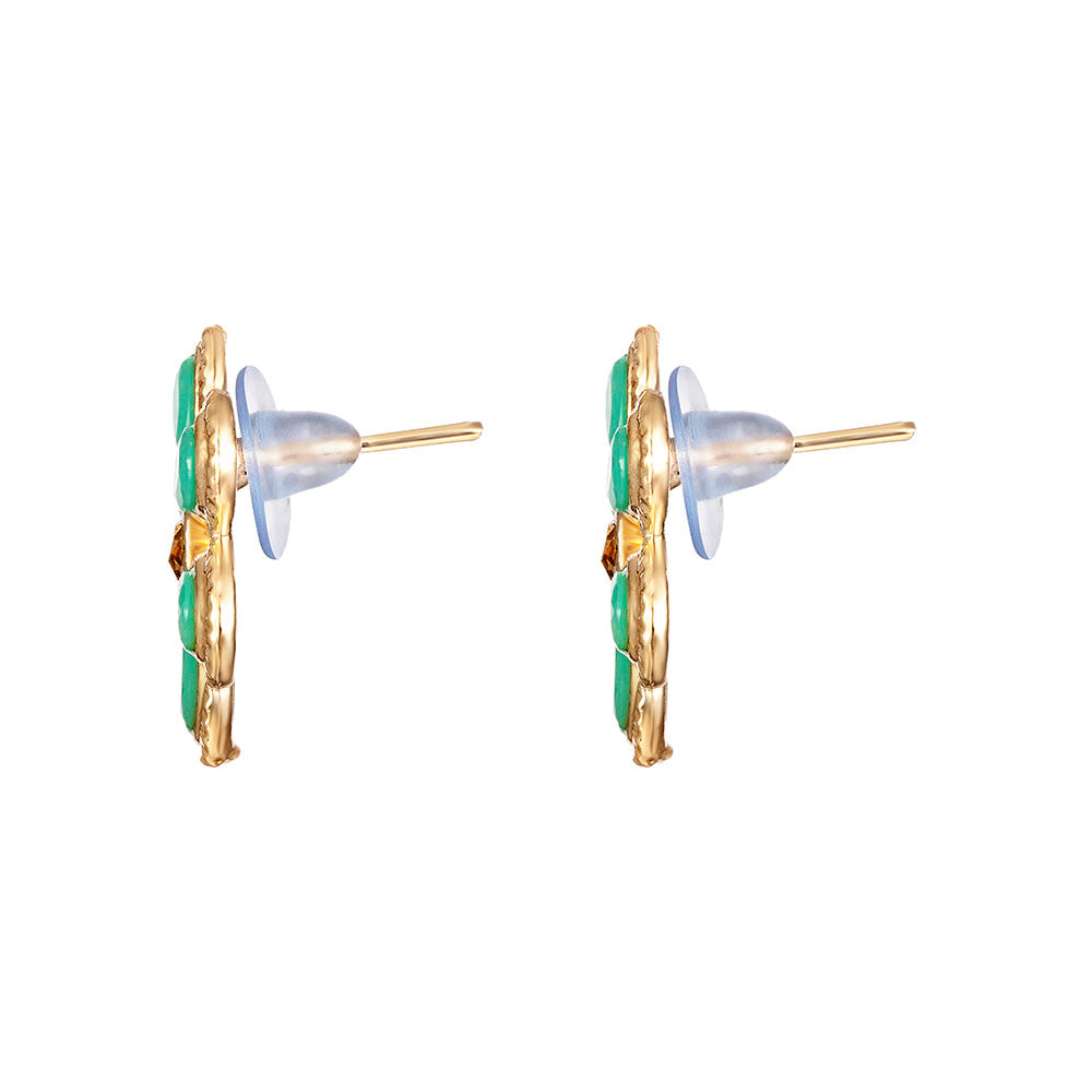 Kord Store Pretty Alloy Gold Plated Beads Stud Earring For Women & Girls  - KSEAR70284