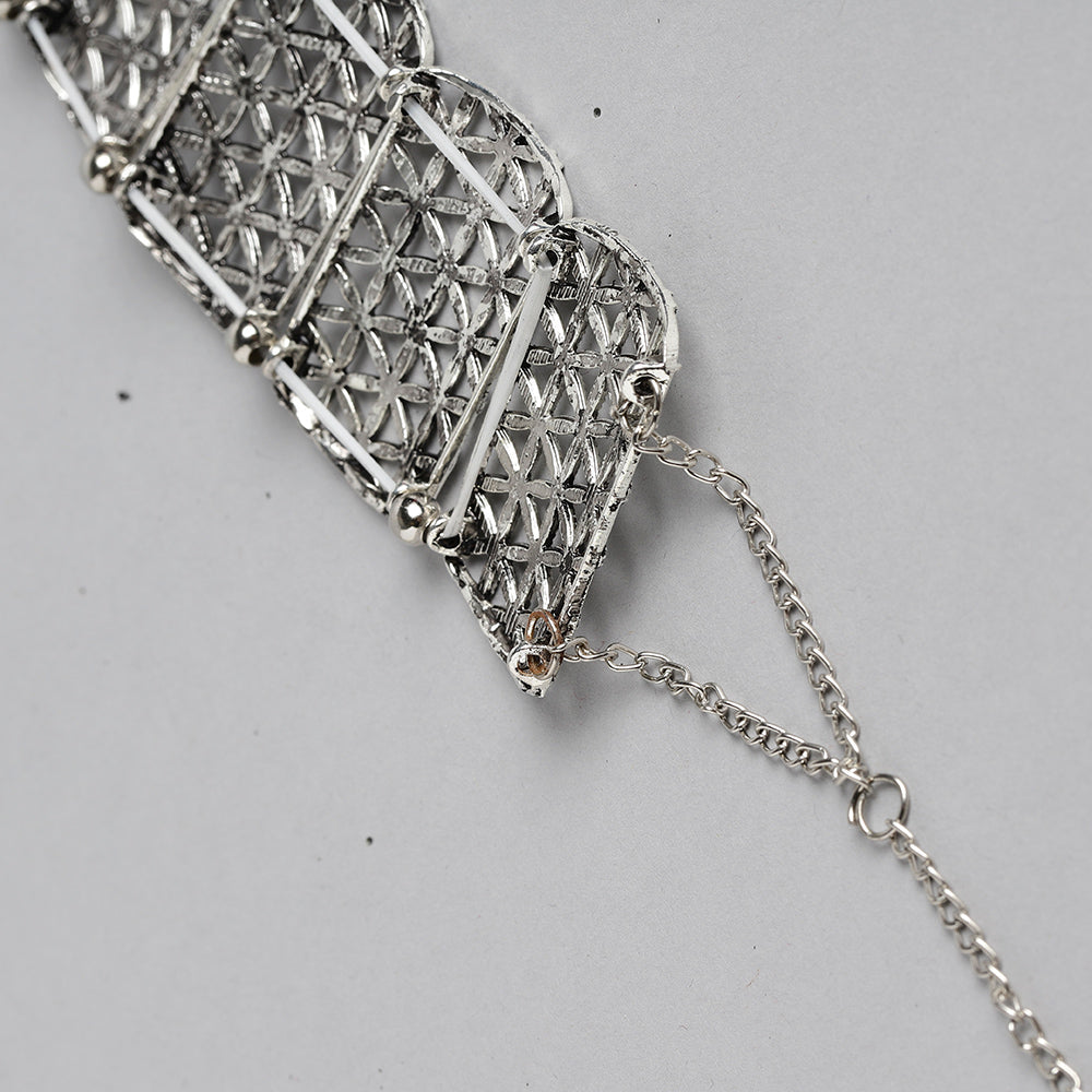Kord Store Classy Oxidised Plated Set Of 2 Necklace Set And Bracelate Combo For Girls and Women  - KSJWLRYCOMBO49