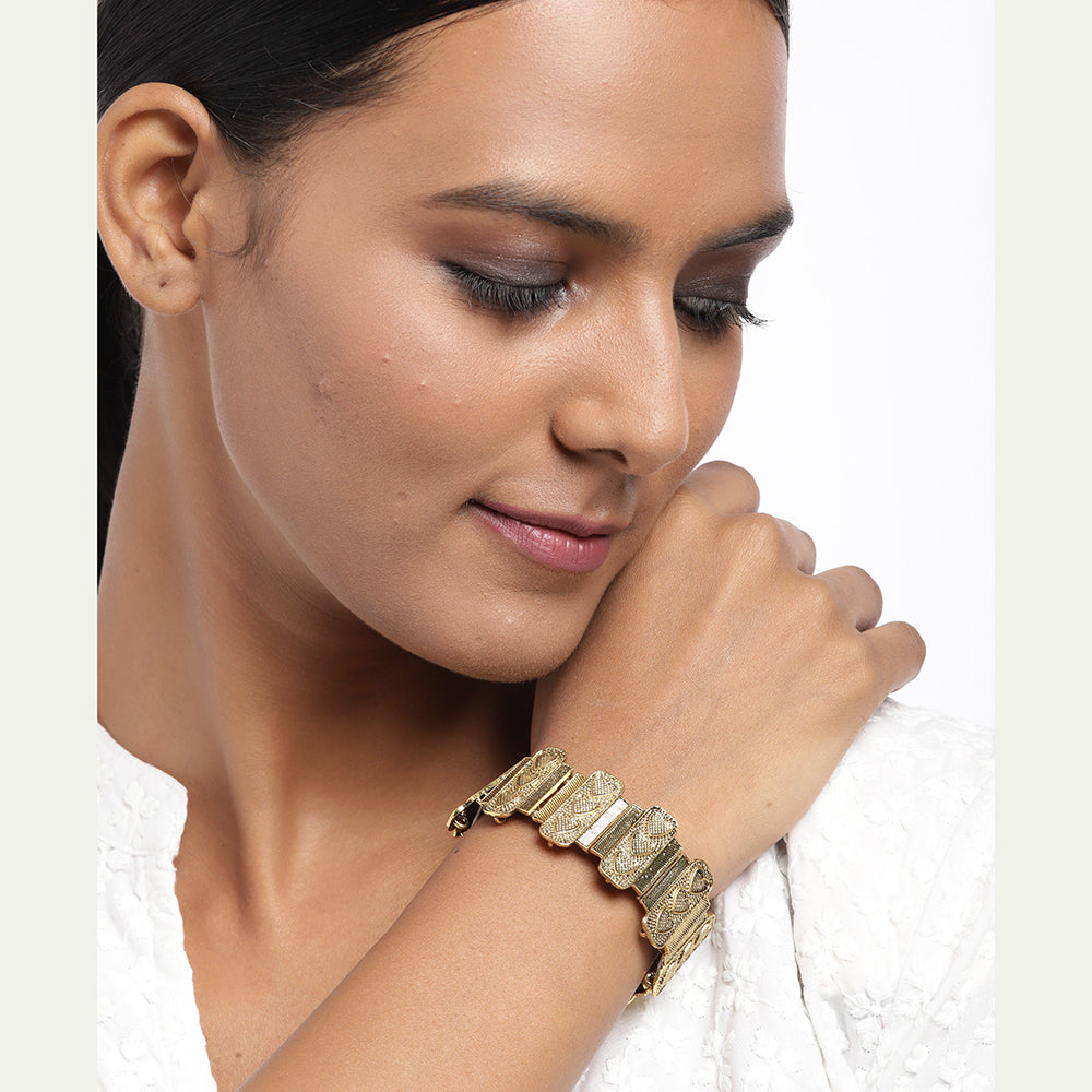 Kord Store Desirable Gold Plated Openable Set Of 2 Bracelate Combo For Girls and Women  - KSJWLRYCOMBO52