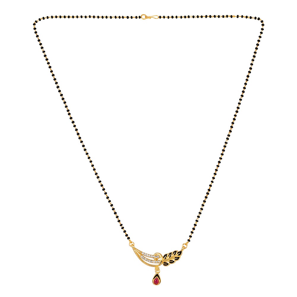 Kord Store New Latest Design Of Mangalsutra Jewellery Necklace Pendent Sets Design (22 Inch) Pride Of India Gold Jewellery Sets For Women  - KSM90013