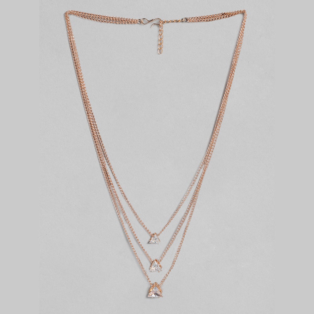 Kord Store Excellent Silver/Oxidised Plated Center Stone Fancy Chain Necklace For Girls and Women  - KSN60191