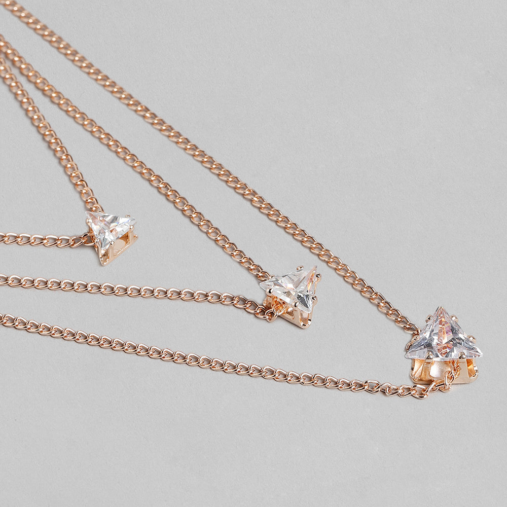Kord Store Excellent Silver/Oxidised Plated Center Stone Fancy Chain Necklace For Girls and Women  - KSN60191