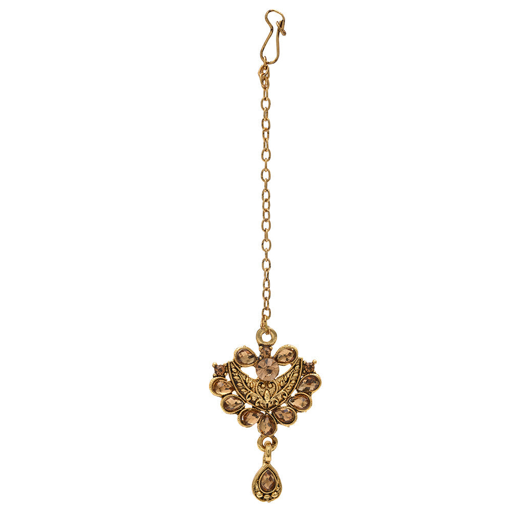 Kord Store Traditional Designer Lct Stone Gold Plated Choker Necklace Set For Women  - KSNKE60110