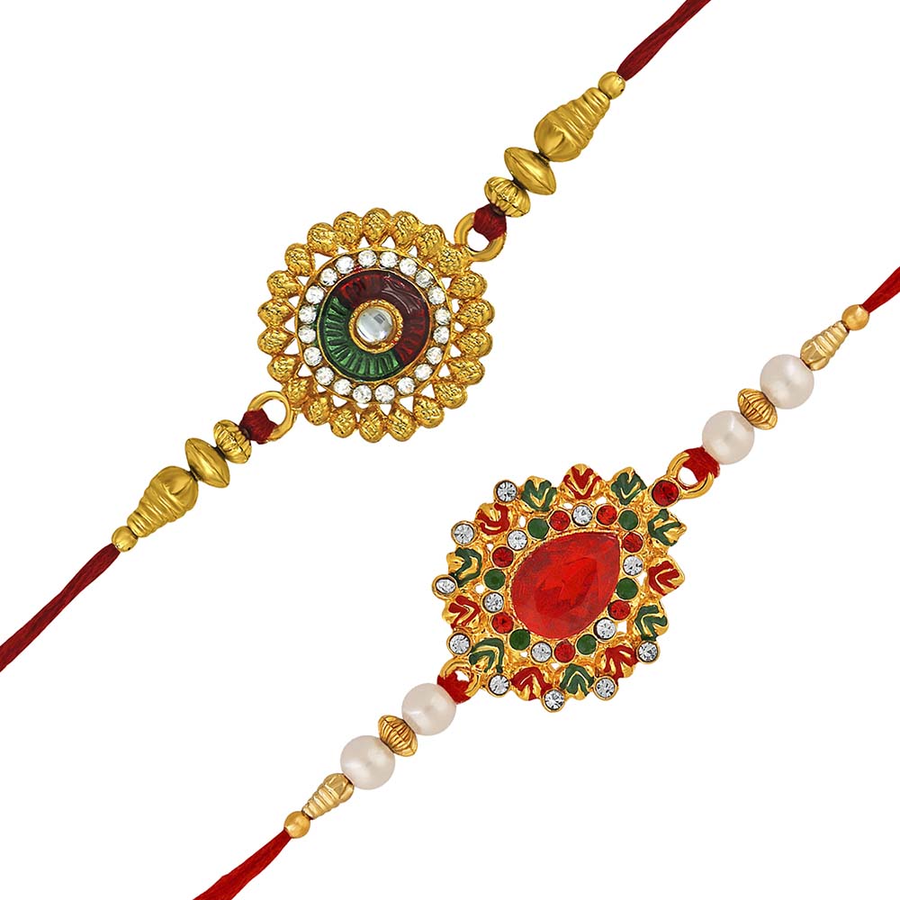 Mahi Combo of Designer Floral Rakhis for Men (RCO1105354M)